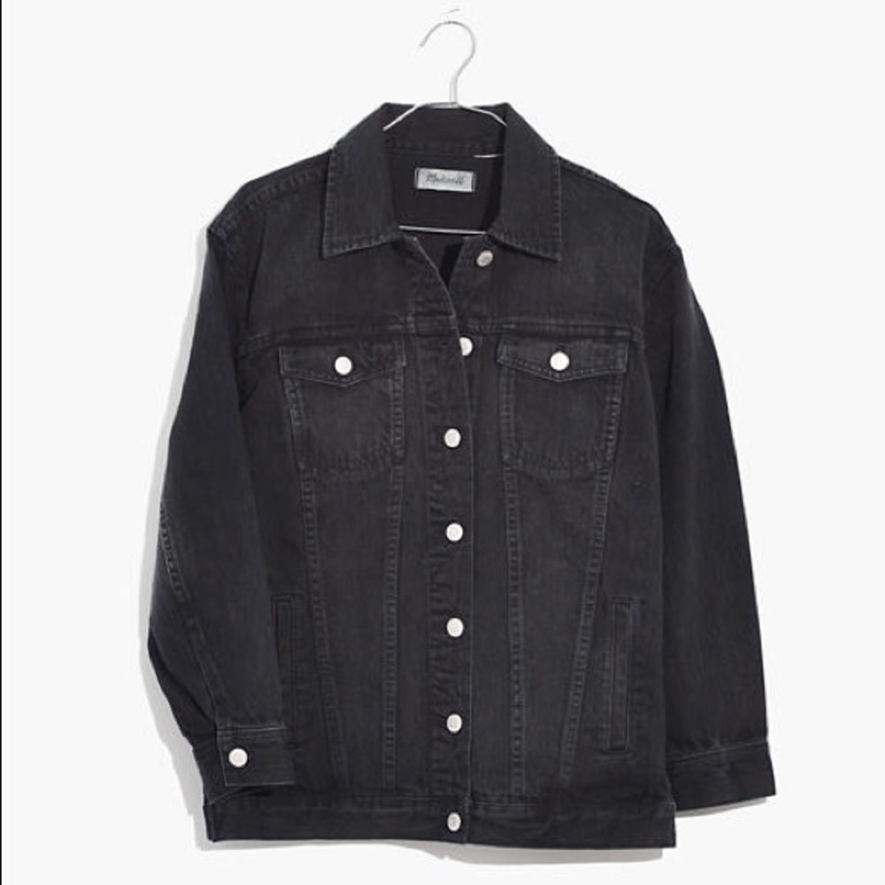 Madewell Oversized Black Denim Jacket